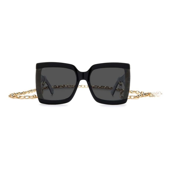 NEW JIMMY CHOO BLACK SQUARE WOMEN RENEE/S 09HT IR SUNGLASSES JIMMY CHOO - Picture 5 of 6